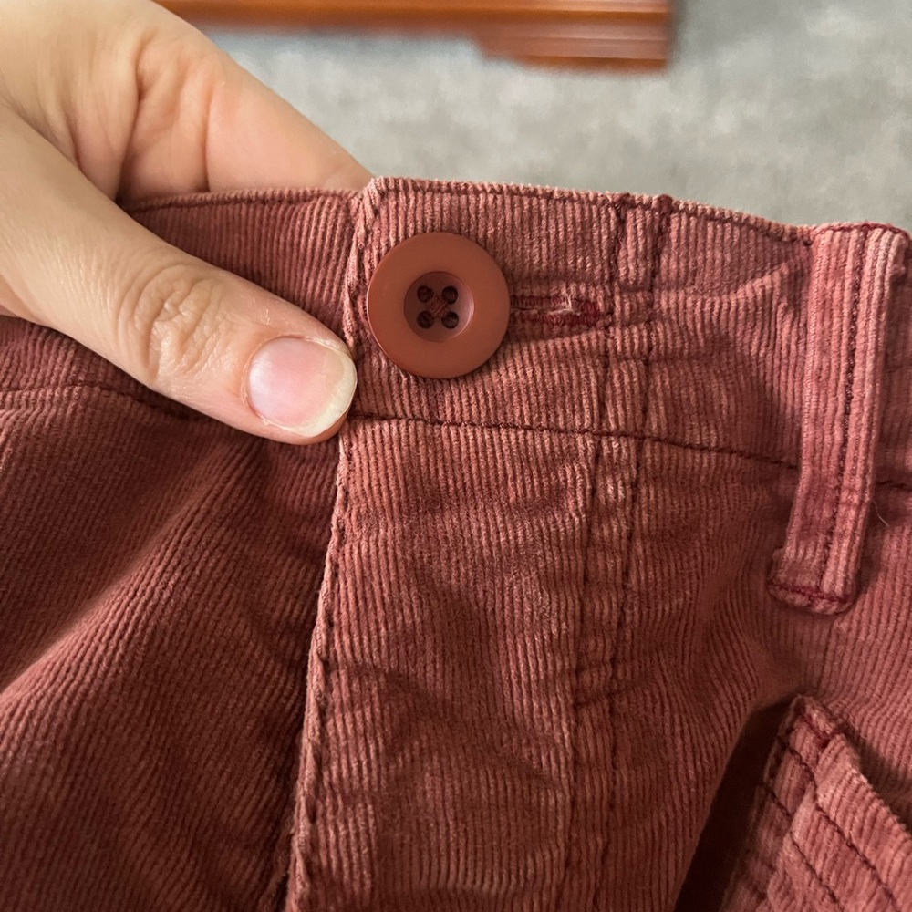 Free People Bay To Breakers Soft Corduroy Barrel Pants in Roasted Russet Size S - Picture 16 of 16